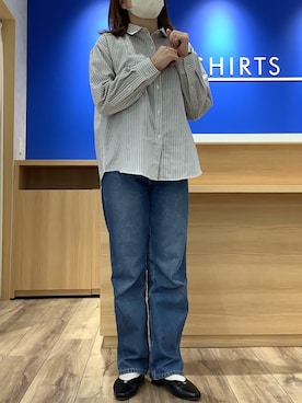 「TOKYO SHIRTS（トウキョウシャツ）のアイテム（シャツ/ブラウス）」を使った、BRICK HOUSE シャツ工房 さっぽろ地下街ポールタウン店さん（レディース・157cm）の春コーディネート