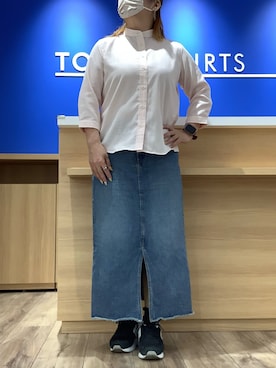 「TOKYO SHIRTS（トウキョウシャツ）のアイテム（シャツ/ブラウス）」を使った、BRICK HOUSE シャツ工房 さっぽろ地下街ポールタウン店さん（レディース・155cm）の春コーディネート