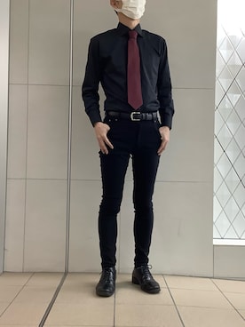 「アイテム（ビジネスシャツ）」を使った、BRICK HOUSE シャツ工房 さっぽろ地下街ポールタウン店さん（メンズ・171cm）の冬コーディネート