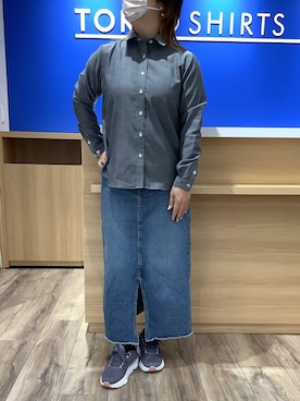 「TOKYO SHIRTS（トウキョウシャツ）のアイテム」を使った、BRICK HOUSE シャツ工房 さっぽろ地下街ポールタウン店さん（レディース・155cm）の春コーディネート