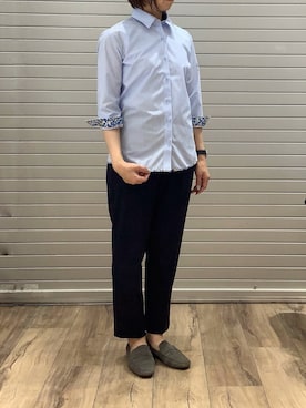 BRICK HOUSE シャツ工房 さっぽろ地下街ポールタウン店さん（レディース・153cm）の夏コーディネート