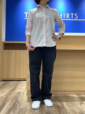 「TOKYO SHIRTS（トウキョウシャツ）のアイテム（シャツ/ブラウス）」を使った、BRICK HOUSE シャツ工房 さっぽろ地下街ポールタウン店さん（レディース・153cm）の春コーディネート
