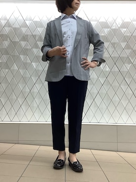 「東京シャツ」｜BRICK HOUSE シャツ工房 さっぽろ地下街ポールタウン店さん（レディース・153cm）の春コーディネート