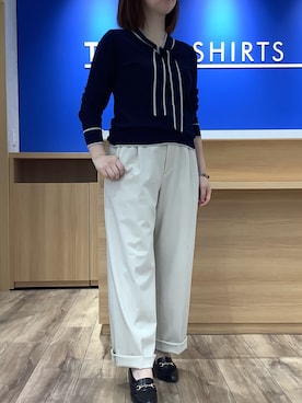 「ボウタイ」｜BRICK HOUSE シャツ工房 さっぽろ地下街ポールタウン店さん（レディース・155cm）の秋コーディネート