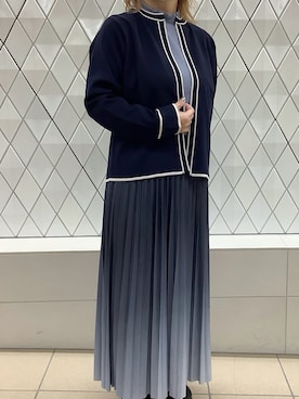 「きれいめコーディネート」｜BRICK HOUSE シャツ工房 さっぽろ地下街ポールタウン店さん（レディース・155cm）の冬コーディネート