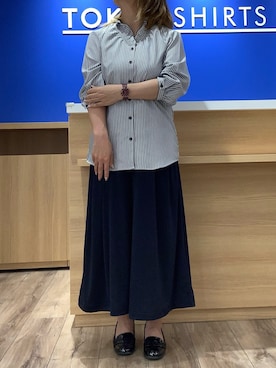 BRICK HOUSE シャツ工房 さっぽろ地下街ポールタウン店さん（骨格ナチュラル・レディース・155cm）の夏コーディネート