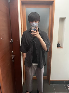 「シアーシャツ」｜なさん（メンズ・178cm・10代）の春コーディネート