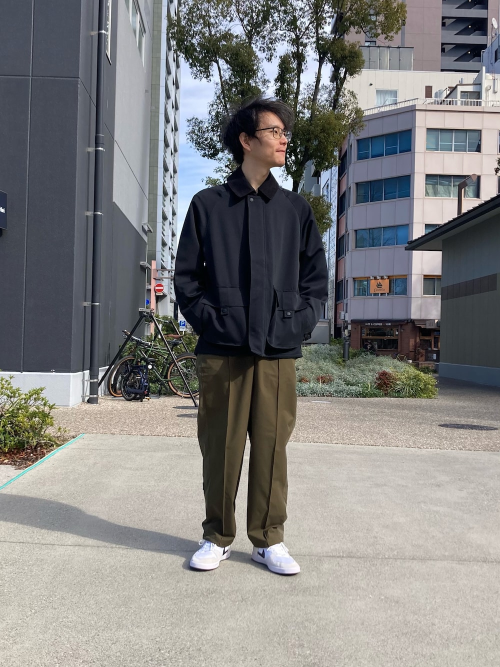 narifuriのステンカラーコートを使った人気ファッションコーディネート