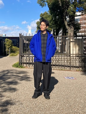 「青」｜Da-yaさん（メンズ・176cm）の冬コーディネート