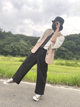 「apres jour mignon（アプレジュールミニョン）のアイテム（トップス）」を使った、itinaさん（メンズ・175cm）の夏コーディネート