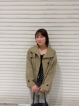 「mystic（ミスティック）のアイテム（トレンチコート）」を使った、hiyoriさん（レディース・156cm）の春コーディネート