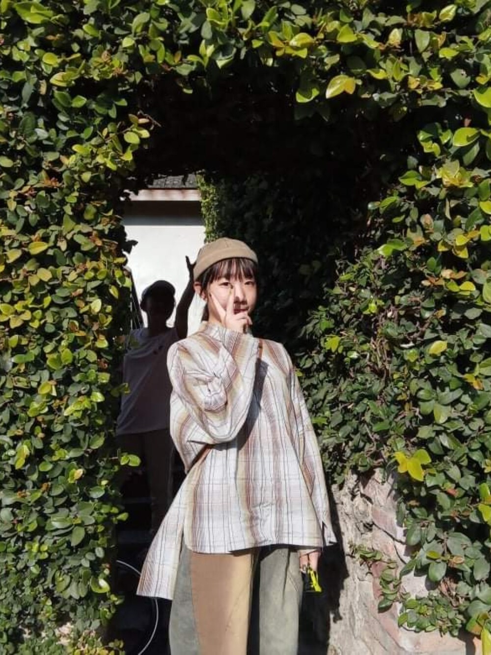 「綠色、green、古著」｜「無のアイテム（シャツ/ブラウス、グリーン系）」を使った、皮皮威さん（レディース・153cm）の夏コーディネートの1枚目の写真