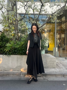 「アイテム（ベスト）」を使った、SHIORIさん（レディース・170cm）の夏コーディネート