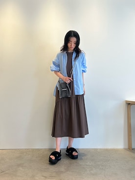 「アイテム（ワンピース）」を使った、SHIORIさん（レディース・170cm）の夏コーディネート