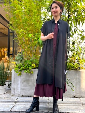 「JOHN LAWRENCE SULLIVAN（ジョンローレンスサリバン）のアイテム」を使った、SHIORIさん（レディース・170cm）の夏コーディネート