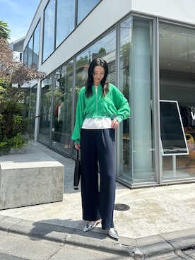 「アイテム（カーディガン/ボレロ）」を使った、SHIORIさん（レディース・170cm）の夏コーディネート