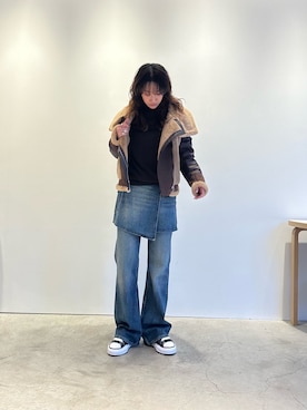 「GANNI」｜SHIORIさん（レディース・170cm）の秋コーディネート