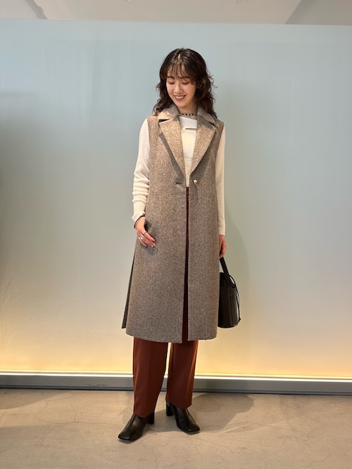 LOVELESS ニット セーター カットアウトアシンメトリーヘムプル