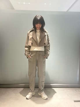 「ラフコーデ」｜「アイテム（トレンチコート）」を使った、SHIORIさん（レディース・170cm）の冬コーディネート