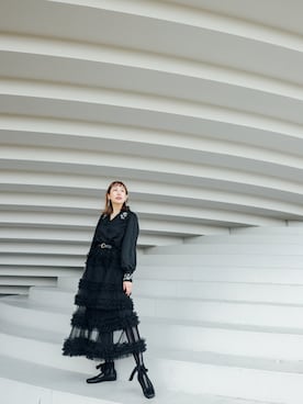 「アイテム（イヤリング）」を使った、佑季　  Yuukiさん（レディース・167cm）の秋コーディネート