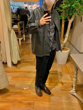 「CIAOPANIC TYPY（チャオパニックティピー）のアイテム（チノパンツ）」を使った、rikさん（メンズ・178cm）の冬コーディネート