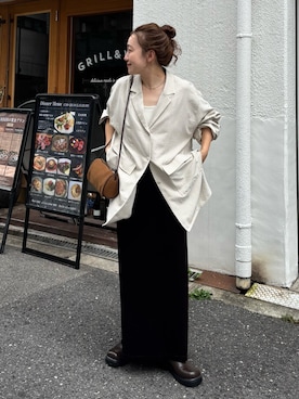 「KBF（ケイビーエフ）のアイテム（トップス）」を使った、MIKOさん（レディース・155cm）の秋コーディネート