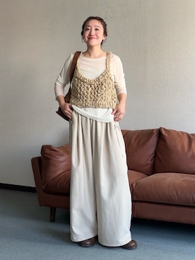 「KBF（ケイビーエフ）のアイテム（バッグ）」を使った、MIKOさん（レディース・155cm）の夏コーディネート