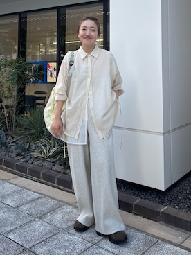 「KBF（ケイビーエフ）のアイテム（パンツ）」を使った、MIKOさん（レディース・155cm）の夏コーディネート