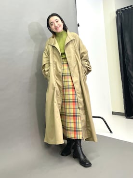 「スクエアトゥ」｜「アイテム（ミリタリージャケット）」を使った、MIKOさん（レディース・155cm）の秋コーディネート