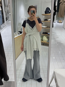 「KBF（ケイビーエフ）のアイテム（パンツ）」を使った、MIKOさん（レディース・155cm）の夏コーディネート