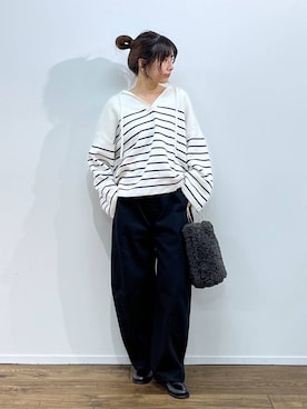 「HELEN MOORE（ヘレンムーア）のアイテム」を使った、shimoさん（レディース・161cm）の秋コーディネート