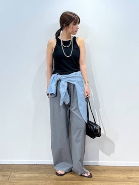 「アイテム（タンクトップ）」を使った、shimoさん（レディース・161cm・30代）の夏コーディネート