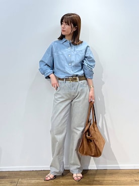 「アイテム（ボストンバッグ）」を使った、shimoさん（レディース・161cm・30代）の夏コーディネート