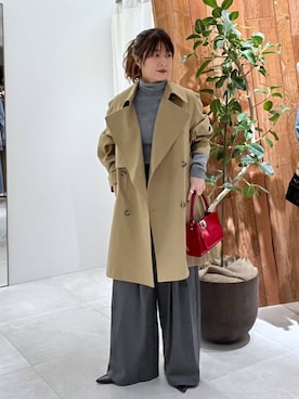 「アイテム（トレンチコート）」を使った、shimoさん（レディース・161cm・30代）の秋コーディネート