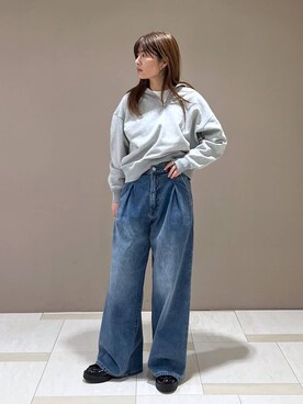 「アイテム（スウェット）」を使った、shimoさん（レディース・161cm・30代）の冬コーディネート