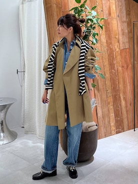 「アイテム（トレンチコート）」を使った、shimoさん（レディース・161cm・30代）の秋コーディネート