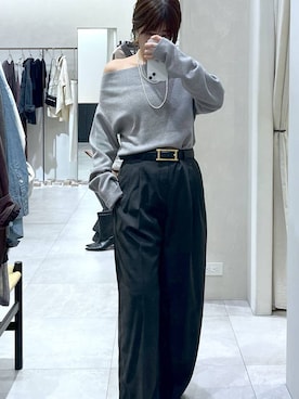 「アイテム（スラックス）」を使った、shimoさん（レディース・161cm・30代）の夏コーディネート