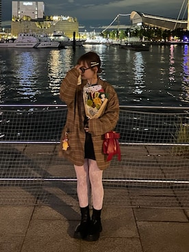 「アイテム（タイツ/ストッキング）」を使った、hiさん（レディース・153cm）の秋コーディネート