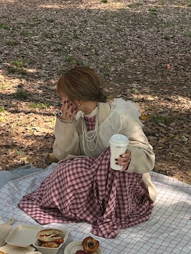 「アイテム（その他トップス）」を使った、hiさん（レディース・153cm）の秋コーディネート
