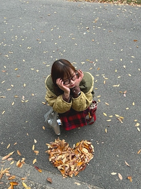 「アイテム（エコバッグ/サブバッグ）」を使った、hiさん（レディース・153cm）の秋コーディネート