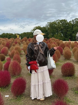 「アイテム（エコバッグ/サブバッグ）」を使った、hiさん（レディース・153cm）の秋コーディネート