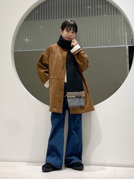 「アイテム（カバーオール）」を使った、きっしゃんさん（レディース・151cm）の秋コーディネート