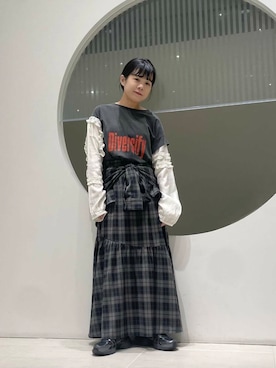 「ナチュラル×カジュアル」｜「アイテム（その他アウター）」を使った、きっしゃんさん（レディース・151cm）の春コーディネート