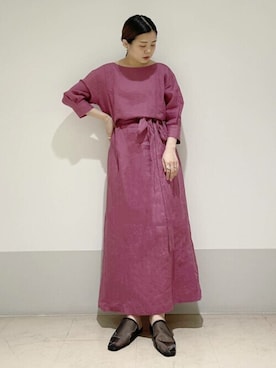 「KBF+」｜「アイテム（ワンピース/ドレス）」を使った、きっしゃんさん（レディース・151cm）の春コーディネート