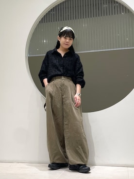 「アイテム（バンダナ/スカーフ）」を使った、きっしゃんさん（レディース・151cm）の秋コーディネート