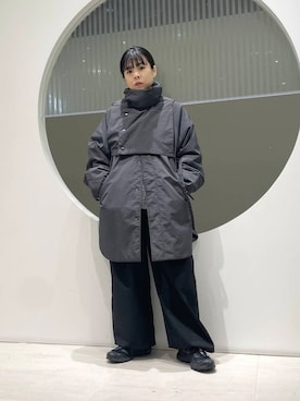 「KBF（ケイビーエフ）のアイテム（スラックス）」を使った、きっしゃんさん（レディース・151cm）の冬コーディネート