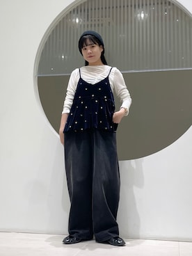 「KBF（ケイビーエフ）のアイテム（キャミソール）」を使った、きっしゃんさん（レディース・151cm）の秋コーディネート