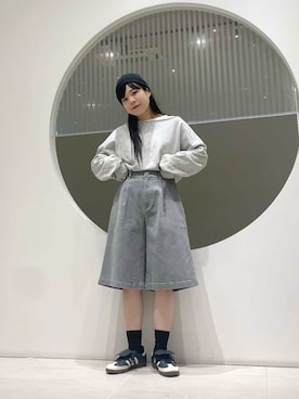 「SMELLY（スメリー）のアイテム（ニットキャップ/ビーニー）」を使った、きっしゃんさん（レディース・151cm）の冬コーディネート
