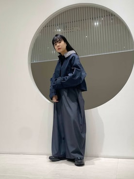 「ナチュラル×カジュアル」｜「アイテム（その他アウター）」を使った、きっしゃんさん（レディース・151cm）の冬コーディネート