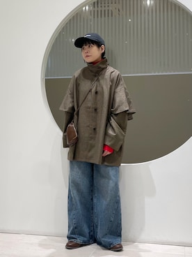 「アイテム（その他アウター、ブラウン系）」を使った、きっしゃんさん（レディース・151cm）の秋コーディネート